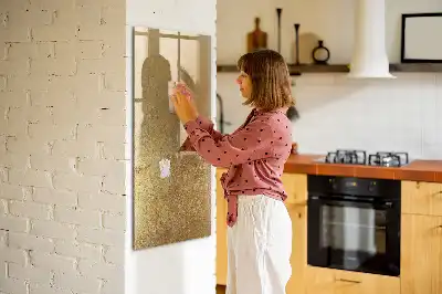 Magnetic writing board with decorative fabric cover