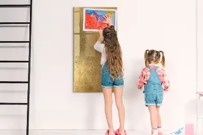 Magnetic writing board with decorative fabric cover