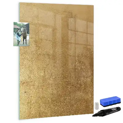 Magnetic writing board with decorative fabric cover