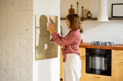 Magnetic writing board with decorative fabric cover