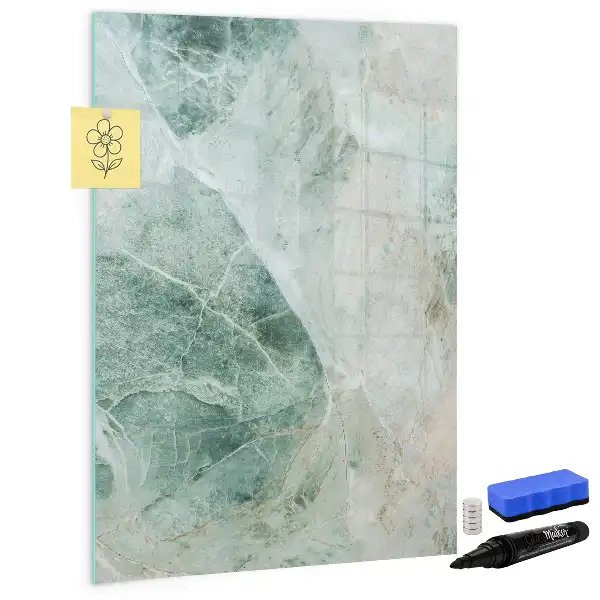 Magnetic writing board in stone marble