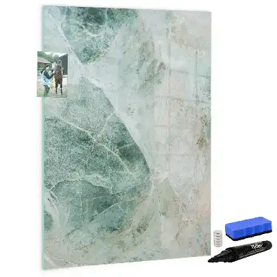 Magnetic writing board in stone marble