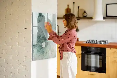 Magnetic writing board in stone marble