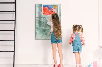 Magnetic writing board in stone marble