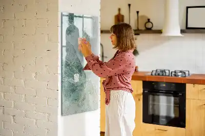 Magnetic writing board in stone marble