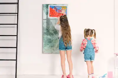 Magnetic writing board in stone marble