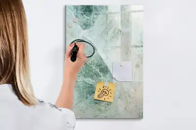 Magnetic writing board in stone marble