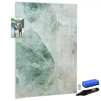 Magnetic writing board in stone marble