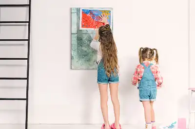 Magnetic writing board in stone marble