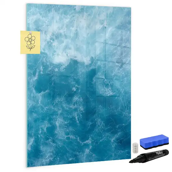 Magnetic dry erase board with an ocean sea theme