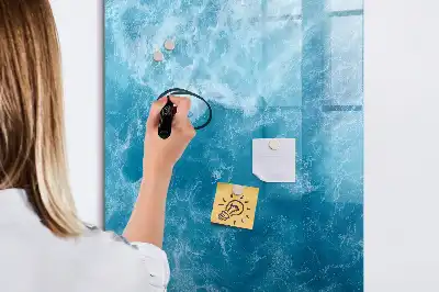 Magnetic dry erase board with an ocean sea theme