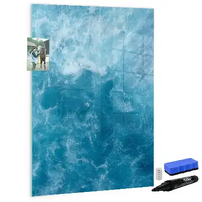 Magnetic dry erase board with an ocean sea theme