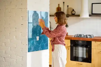 Magnetic dry erase board with an ocean sea theme