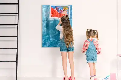 Magnetic dry erase board with an ocean sea theme
