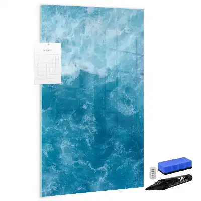 Magnetic dry erase board with an ocean sea theme