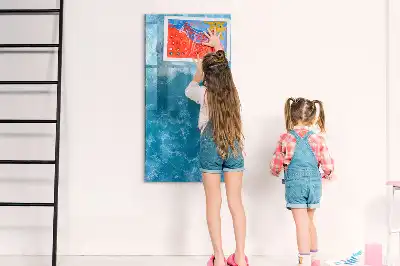 Magnetic dry erase board with an ocean sea theme
