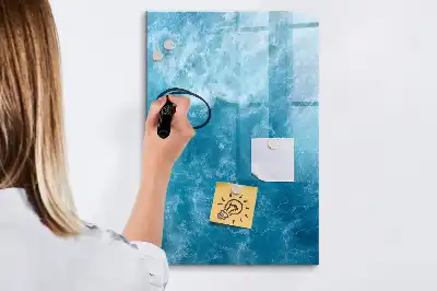 Magnetic dry erase board with an ocean sea theme