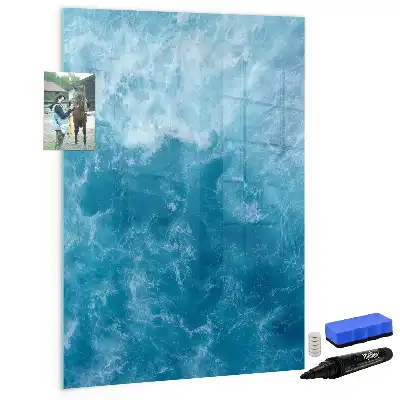 Magnetic dry erase board with an ocean sea theme