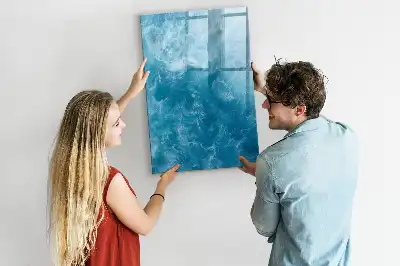 Magnetic dry erase board with an ocean sea theme