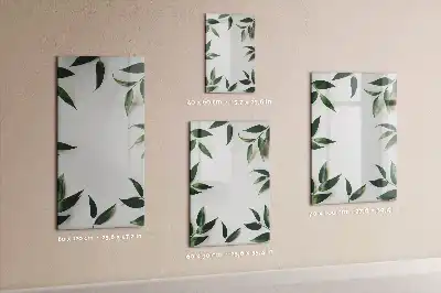 Magnetic writing board with green leaves frame