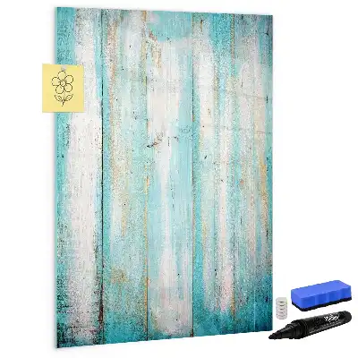 Magnetic dry erase board with a vintage wood frame