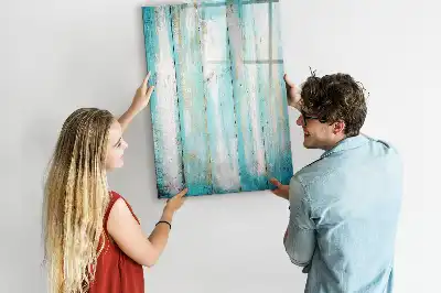 Magnetic dry erase board with a vintage wood frame