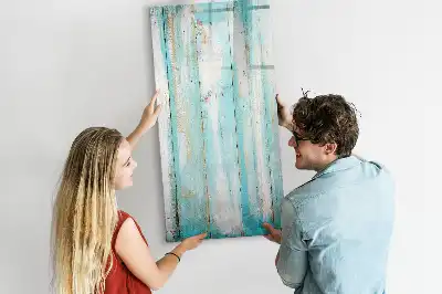Magnetic dry erase board with a vintage wood frame