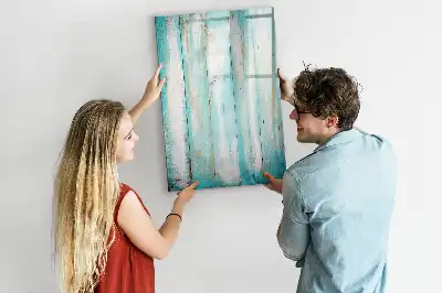 Magnetic dry erase board with a vintage wood frame