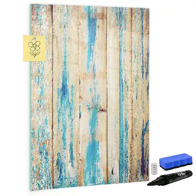 Magnetic writing board in antique wood