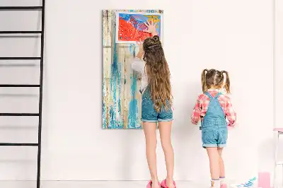 Magnetic writing board in antique wood