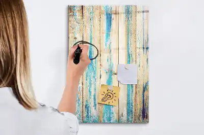 Magnetic writing board in antique wood