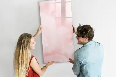 Magnetic writing board with a roses design