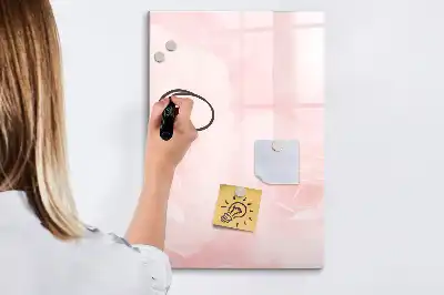 Magnetic writing board with a roses design