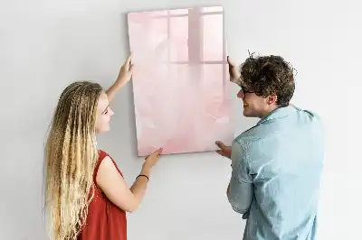 Magnetic writing board with a roses design