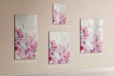 Magnetic dry erase board spring flowers design