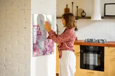 Magnetic dry erase board spring flowers design