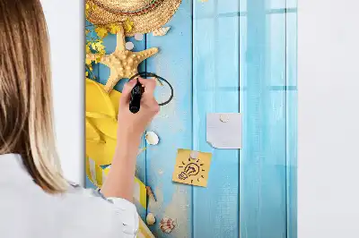 Magnetic writing board beach accessory