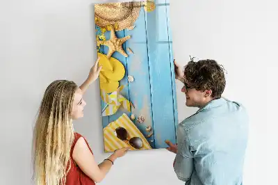 Magnetic writing board beach accessory
