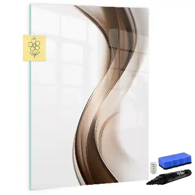 Magnetic writing board with wave abstraction design