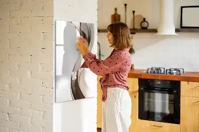 Magnetic writing board with wave abstraction design
