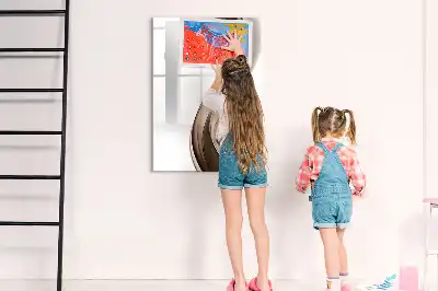 Magnetic writing board with wave abstraction design