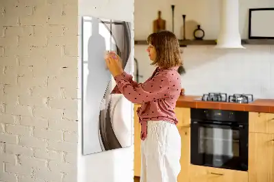 Magnetic writing board with wave abstraction design