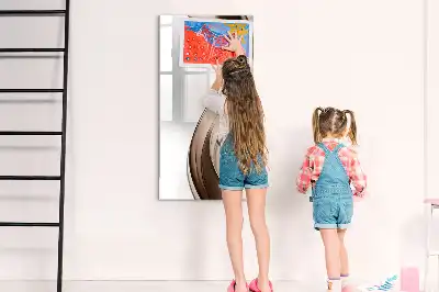 Magnetic writing board with wave abstraction design