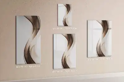 Magnetic writing board with wave abstraction design
