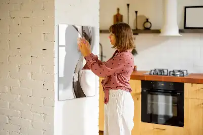 Magnetic writing board with wave abstraction design