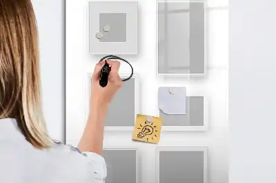 Magnetic writing board photo frame design
