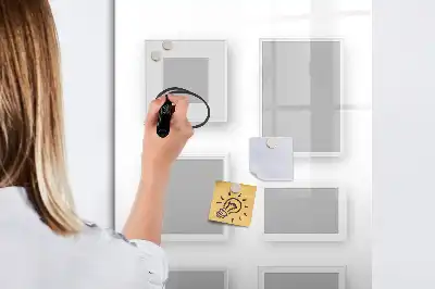 Magnetic writing board photo frame design