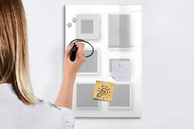 Magnetic writing board photo frame design