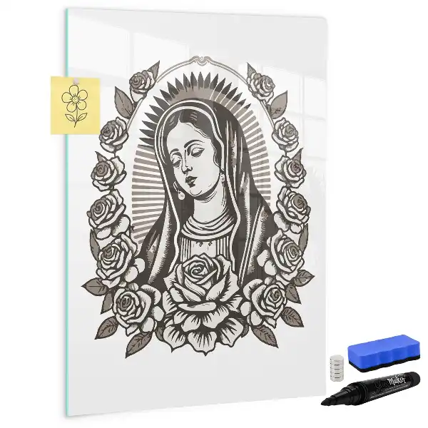Magnetic dry erase board featuring Our Lady of Guadalupe