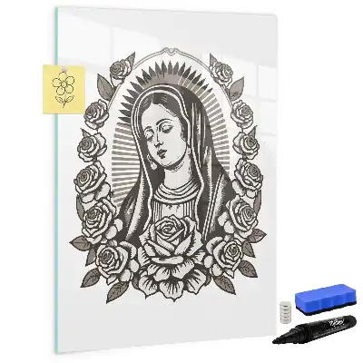 Magnetic dry erase board featuring Our Lady of Guadalupe